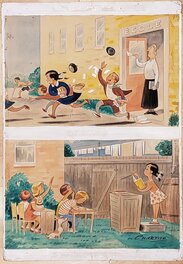 Albert Chartier - L'autre école - Original Illustration