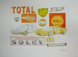 Stéphane Dubois - Le Mans 68 - Illustration originale