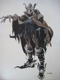 Mike Ploog - Mike Ploog Ralph Bakshi Lord of the Ring Ringwraith Concept Art - Original Illustration