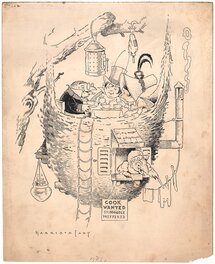 Harrison Cady - Cady- 1908 St. Nicholas Magazine- New Dwelling in the City - Original Illustration