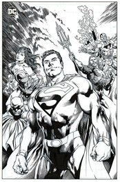 Keith Williams - Superman JLA Justice League - Inkwell Awards - Keith Williams - Illustration originale