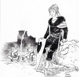 Philippe Jarbinet - De as van de katharen -  Héléna - Original Illustration