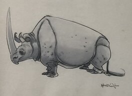 Claire Wendling - Rhinocéros - Original Illustration