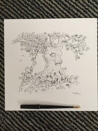 François Gomès - L'arbre a gâteau - Illustration originale