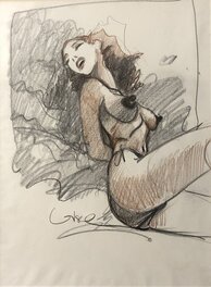 Régis Loisel - Redhead Lady - Illustration originale