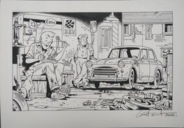 Michel Constant - Hommage à Spirou - Mauro Caldi - Original Illustration