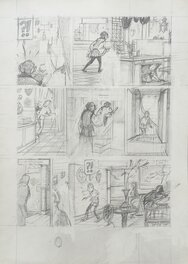 Johan De Moor - Johan De Moor - Gaspard de la Nuit - Crayonné d'une planche - Tome 2 - Original art