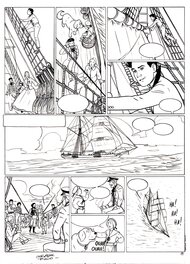 Christophe Picaud - Planche 21 ISSUE D'"UN CAPITAINE DE 15 ANS" TOME 1 - Comic Strip