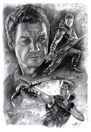 Claudio Aboy - "Hawkeye" aka Clint Barton for Marvel Studios featuring Jeremy Renner - Planche originale