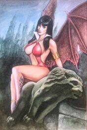 Claudio Aboy - Vampirella Dynamite® Comics Pinup by Claudio Aboy - Illustration originale