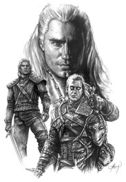 Claudio Aboy - "The Witcher" featuring actor Henry Cavill as Geralt of Rivia from Netflix Series - Planche originale