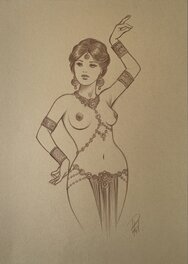 Laurent Paturaud - Mata Hari danseuse - Illustration originale