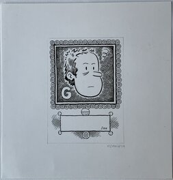 Kevin Huizenga - Kevin Huizenga - Glenn Ganges - ex-libris - Original Illustration