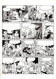 Greg - Planche ORIGINALE N°28  D'ACHILLE TALON ET LE TRESOR DE VIRGULE VERSION AMERICAINE - Comic Strip