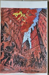 Tiburce Oger - L'Enfer pour aube - L'Incendie des grands magasins - Planche originale