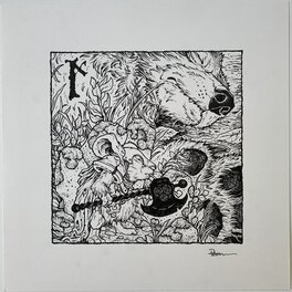 David Petersen - Petersen David - Mouse Guard - Celanawe the 10th Black Axe - Illustration originale