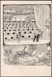 Quino - Musician's nightmare - Original Illustration
