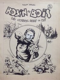 Original Cover - Chott Robin des Bois 1 Couverture Originale Le Joyeux Hors La Loi Album 1 Reliure éditeur . BD Éo Pierre Mouchot 1949 .