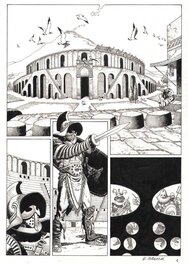 Comic Strip - Breccia Enrique, Golgotha, Tome 1, L'arène des maudits, planche n°1, 2021.