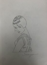 Roberto Baldazzini - Crayonné de Louise Brooks (Hollywoodland) - Illustration originale