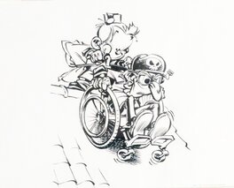 Janry - Le petit Spirou - Illustration - Janry - Planche originale