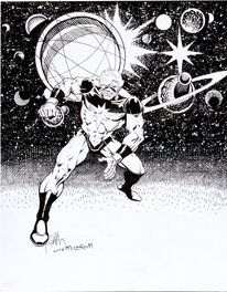 Jim Starlin - Captain Marvel - Illustration originale