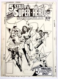 Dick Dillin - 5 star super Heros #1 - Cover - Original Cover