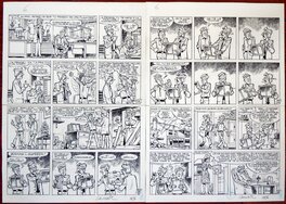 Willy Lambil - Lambil - Pauvre Lampil - Tome 6 - Gag 110 - 2 planches originales - Comic Strip