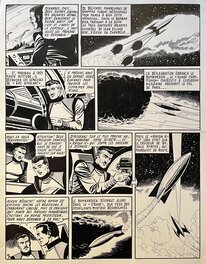 Planche originale - Giordan Planche Originale 7 de Meteor 90 La Terre est Folle - Bd Artima 1960