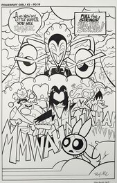 Troy Little - The Powerpuff Girls #2 Splash ft HIM, Fuzzy Lumpkins, Medusa & The Gangreen Gang - Troy Little - IDW - Comic Strip