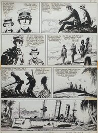 Hugo Pratt - 1973 - Corto : Les Ethiopiques , (chap.IV) : Les Hommes-léopards du Rufiji * - Planche originale