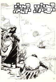 Enrique Breccia - Breccia  Enrique, Alvar Mayor#15, Interpretes del destino, planche n°1 Titre, 1977. - Original Cover