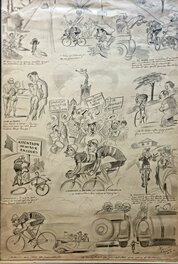 René Pellos - Tour de France 1936, étape de Marseille - Original Illustration