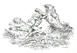 Régis Moulun - Rahan hommage à André Chéret - Original Illustration
