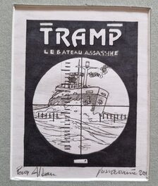 Patrick Jusseaume - Tramp dessin de couverture préparatoire - Original Cover