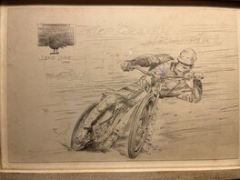 Denis Sire - Estampe moto - Original art