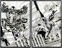 Steven Butler - Scarlet Spider, Spider-man, Venom, Black Cat - Commission - Illustration originale