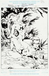 Original Illustration - Marvel Swimsuit Special #4 P10 - Rick & Marlowe Jones