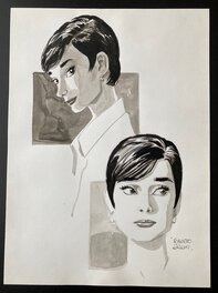 Roberto Zaghi - Julia - Audrey Hepburn - Original Illustration