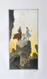 Vincent Mallié - Le grand mort - ex-libris - Illustration originale