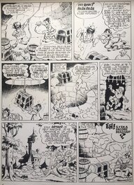 Planche originale - Cézard, Arthur le fantôme, Arthur et le trou sans fond, Pif Gadget#201, planche n°9, 1973.