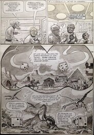 René Pellos - Pellos Planche Originale 20 NOVOPOLIS Dés voyage dans temps dinosaure ( Suite de Futuropolis ) Birbe , BD Éo 1982 Album Mars Aps - Comic Strip