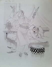 Jean Sidobre - Tartarin de Tarascon - Original Illustration