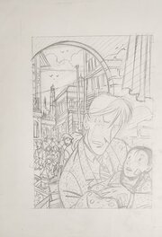 André Taymans - Sam Griffith #1 Sortie des Artistes - couverture crayonné (alternative) - Original Illustration