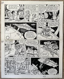 Gos - Planche originale KHENA & LE SCRAMUSTACHE Noté P32 - Comic Strip