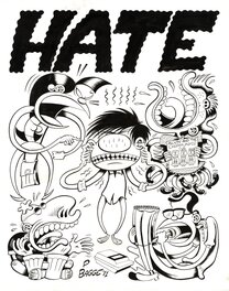 Peter Bagge - Peter Bagge - Hate Illustration - Illustration originale