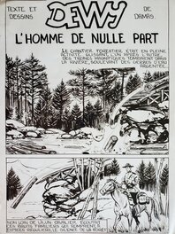 Comic Strip - DEWY, L'HOMME DE NULLE PART planche originale