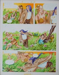 Œuvre originale - Les Amazones T1 (Elvifrance) mise en couleur page 21