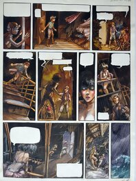Joël Mouclier - LES REMPARTS D'ECUME T1 LES YEUX CLOS planche originale couleur - Comic Strip