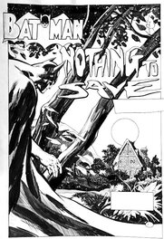 Alessandro Baggi - Baggi, Couverture Batman, Nothing to save, essai DC comics, 1998. - Planche originale